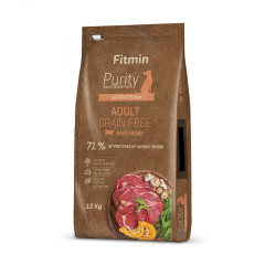 Fitmin dog Purity GF Adult Beef / комплексний беззерновий корм для дорослих собак великих і гігантських порід (яловичина), 12кг