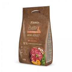 Fitmin dog Purity GF Adult Mini Beef / комплексний беззерновий корм для дорослих собак малих порід (яловичина), 4кг