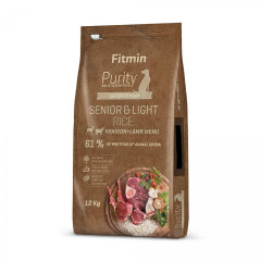 Fitmin dog Purity Rice Senior&Light Venison&Lamb / комплексний корм з рисом для собак з надлишком ваги та собак старшого віку (баранина, дичина), 12кг