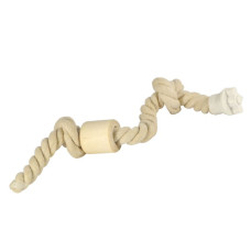 Канат для лазіння 2 вузли, бавовна, дерево (14мм / 25см)