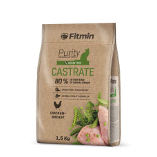 Fitmin cat Purity Castrate / комплексний корм для дорослих котів із надмірною вагою, кастрованих чи стерилізованих (куряча грудка), 1,5 кг