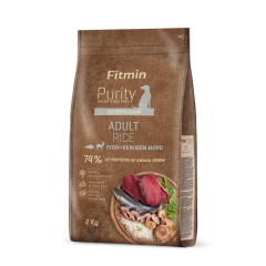 Fitmin dog Purity Rice Adult Fish&Venison / комплексний корм з рисом для дорослих собак усіх порід (риба, дичина), 2кг